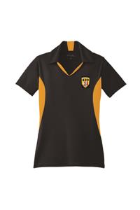 Amity Women's Sport-Tek Side Blocked Micropique Sport-Wick Polo Black/Gold